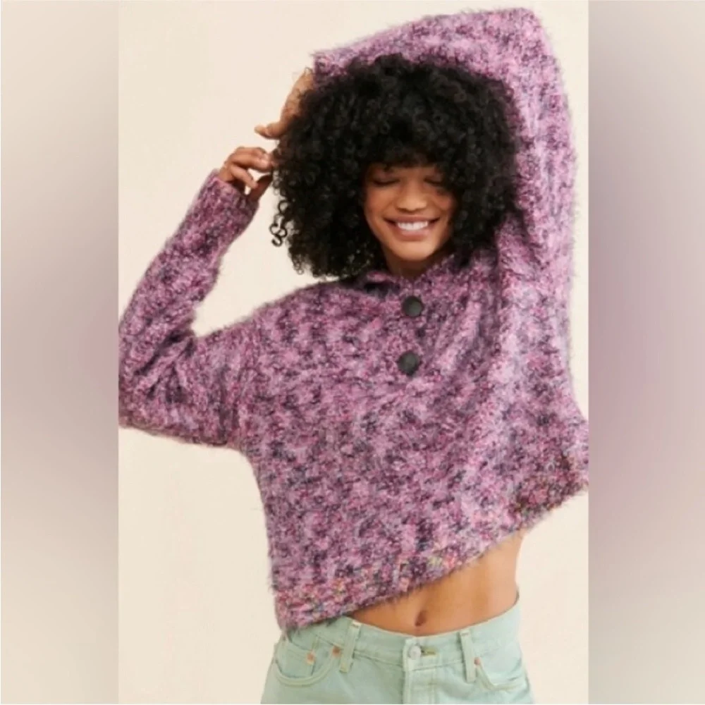 Free People Stellar Knit‎ Collared Pullover Sweater Size Medium